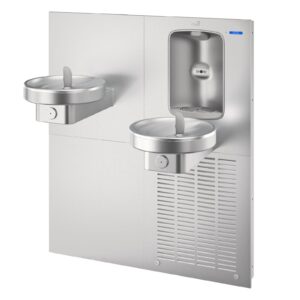 In Wall Drinking Water Fountain w/ Contactless Bottle Filler - M8CREBFY (Split Level)